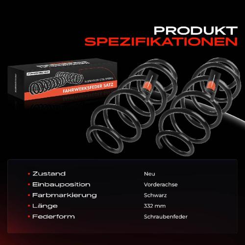 Frankberg 2x Fahrwerksfeder Vorderachse f r Ford Fiesta V JD JH 1.6L 2004-2008 Bild Frankberg 2x Fahrwerksfeder Vorderachse f r Ford Fiesta V JD JH 1.6L 2004-2008