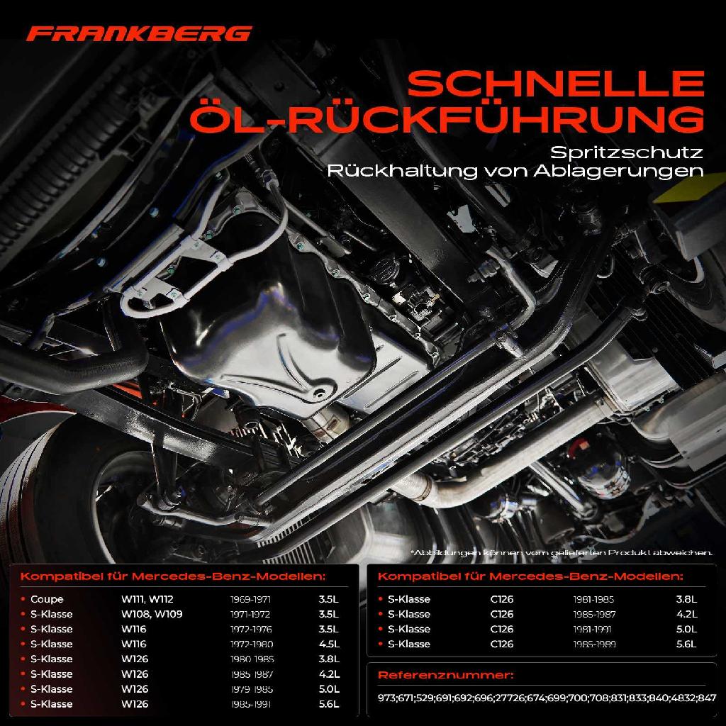 1x Ölwanne Motorölwanne für Mercedes-Benz S-Klasse W111 W112 W108 W109 W116 W126 C126