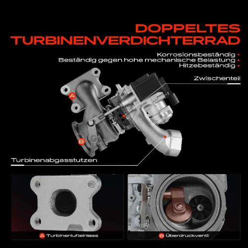 1x Abgasturbolader für VW Golf Polo Sharan Tiguan Touran Audi A1 Sportback A3 Cabriolet Limousine Seat Skoda Bild 1x Abgasturbolader für VW Golf Polo Sharan Tiguan Touran Audi A1 Sportback A3 Cabriolet Limousine Seat Skoda