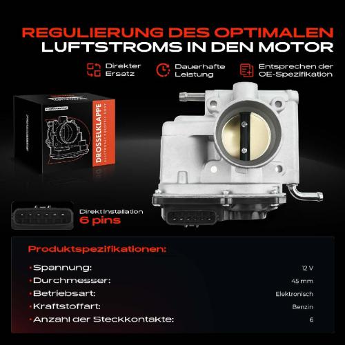 Frankberg 1x Drosselklappe Drosselklappenstutzen für Mazda 2 DE DH 1.3L 2007-2015 Bild Frankberg 1x Drosselklappe Drosselklappenstutzen für Mazda 2 DE DH 1.3L 2007-2015