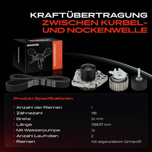 1x Zahnriemensatz Zahnriemen Wasserpumpe für Alfa Romeo 147 Fiat Croma Opel Astra H Bild 1x Zahnriemensatz Zahnriemen Wasserpumpe für Alfa Romeo 147 Fiat Croma Opel Astra H