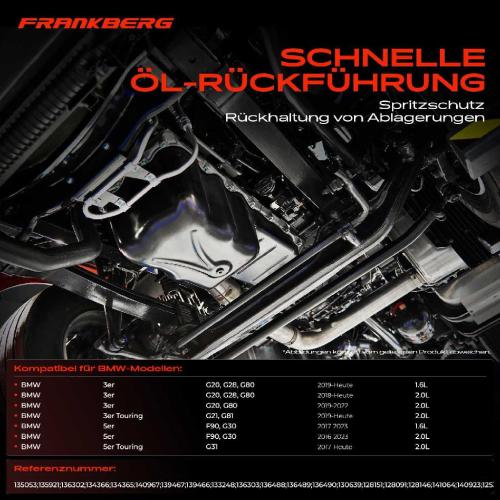 Frankberg 1x Ölwanne Motorölwanne für BMW 3er G20 Touring G21 320 330 5er G30 Touring G31 520 530 Bild Frankberg 1x Ölwanne Motorölwanne für BMW 3er G20 Touring G21 320 330 5er G30 Touring G31 520 530