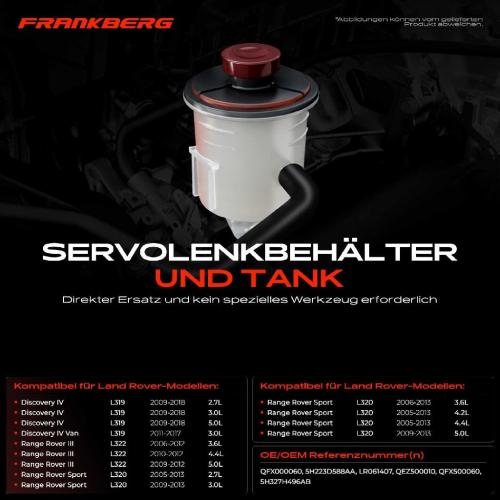 1x Ausgleichsbehälter Servolenkung für Land Rover Range Rover III Sport Bild 1x Ausgleichsbehälter Servolenkung für Land Rover Range Rover III Sport