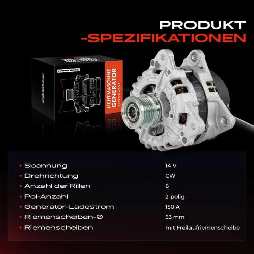 1x Lichtmaschine Generator für Audi A4 8K2 8KH 8K5 B8 A6 4G2 4GC A5 Q5 Seat Bild 1x Lichtmaschine Generator für Audi A4 8K2 8KH 8K5 B8 A6 4G2 4GC A5 Q5 Seat