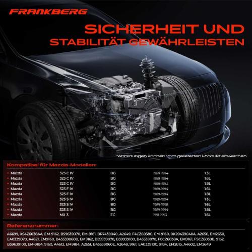 3x Motorlager Getriebelagerlager Vorne und Hinten für Mazda 323 C IV BG MX-3 EC 1.6L Bild 3x Motorlager Getriebelagerlager Vorne und Hinten für Mazda 323 C IV BG MX-3 EC 1.6L