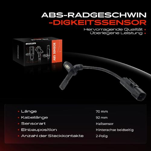 Frankberg 1x ABS Sensor Hinterachse beidseitig für Opel Astra K Kasten/Kombi Sports Tourer Vauxhall MK VII (K) Kombi Bild Frankberg 1x ABS Sensor Hinterachse beidseitig für Opel Astra K Kasten/Kombi Sports Tourer Vauxhall MK VII (K) Kombi
