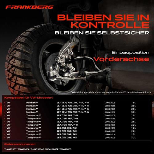 2x Spurstange Vorderachse für VW Multivan V Transporter Bus Kasten 1.9L 2.0L 2.5L 3.2L 2003-2015 Bild 2x Spurstange Vorderachse für VW Multivan V Transporter Bus Kasten 1.9L 2.0L 2.5L 3.2L 2003-2015