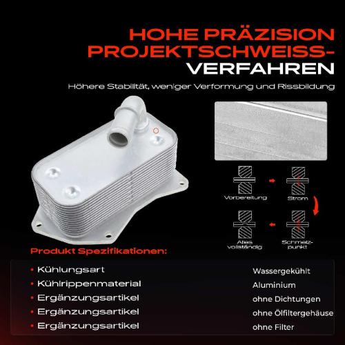 1x Ölkühler Motoröl für Chevrolet Trax Opel Astra H J Corsa D Meriva Mokka Zafira B Bild 1x Ölkühler Motoröl für Chevrolet Trax Opel Astra H J Corsa D Meriva Mokka Zafira B