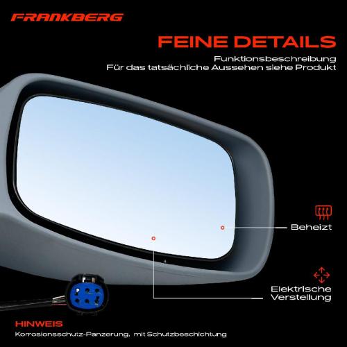 1x Außenspiegel Rechts für Ford Fiesta IV JA JB Fiesta Kasten J3 J5 1999-2002 Bild 1x Außenspiegel Rechts für Ford Fiesta IV JA JB Fiesta Kasten J3 J5 1999-2002