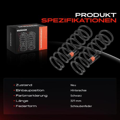 Frankberg 2x Fahrwerksfeder Hinterachse für Ford Puma EC 1.4L 1.6L 1.7L 1997-2001 Bild Frankberg 2x Fahrwerksfeder Hinterachse für Ford Puma EC 1.4L 1.6L 1.7L 1997-2001