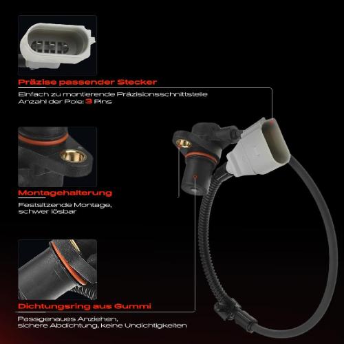 1x Kurbelwellensensor Impulsgeber für VW Golf IV V Passat Audi A3 A4 A6 Bild 1x Kurbelwellensensor Impulsgeber für VW Golf IV V Passat Audi A3 A4 A6