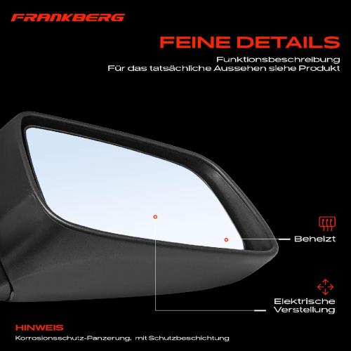 Frankberg 1x Außenspiegel Links für Fiat Punto Kasten/Schrägheck 188 1999-2012 Bild Frankberg 1x Außenspiegel Links für Fiat Punto Kasten/Schrägheck 188 1999-2012