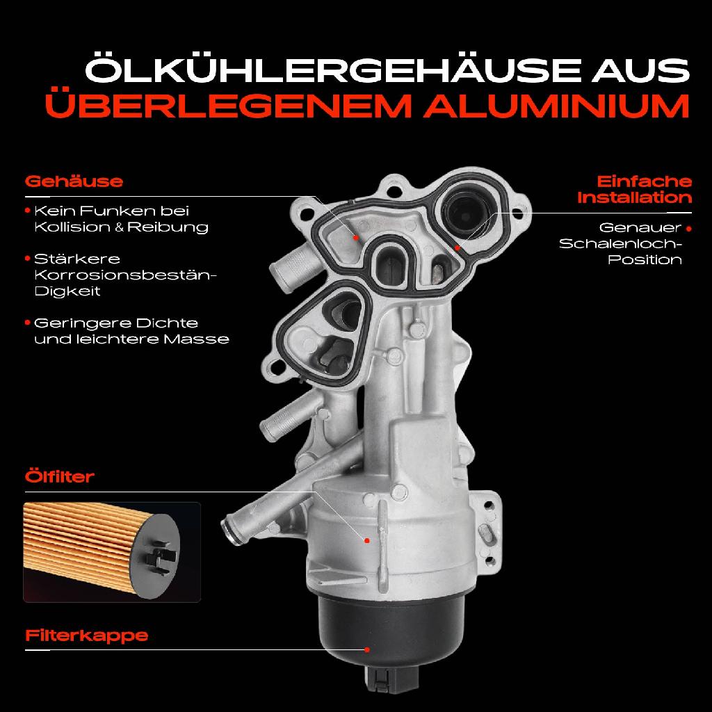 1x ÖlkühlerÖlfilter für MINI Mini R55 R56 R57 R58 R59 R60 R61 Peugeot 207 308 1.6L