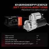 1x Anlasser Starter für Hyundai Creta Elantra Stufenheck i40 CW iX35 Sonata VII Tucson KIA