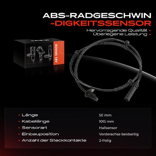 Frankberg 1x ABS Sensor Vorderachse beidseitig für BMW IX3 G08 X3 F97 G01 Van X4 F98 G02 3.0L 2.0L 1.6L Bj ab 2017 Bild Frankberg 1x ABS Sensor Vorderachse beidseitig für BMW IX3 G08 X3 F97 G01 Van X4 F98 G02 3.0L 2.0L 1.6L Bj ab 2017