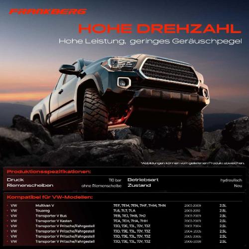 1x Servopumpe hydraulisch für VW Multivan Transporter T5 Bus Touareg 2.5L Bild 1x Servopumpe hydraulisch für VW Multivan Transporter T5 Bus Touareg 2.5L