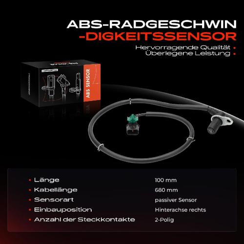1x ABS Sensor Hinterachse rechts für Mitsubishi Pajero IV V8W V9W Pajero IV Van V8 V8V V9 3.0L 3.2L Bj ab 2006 Bild 1x ABS Sensor Hinterachse rechts für Mitsubishi Pajero IV V8W V9W Pajero IV Van V8 V8V V9 3.0L 3.2L Bj ab 2006