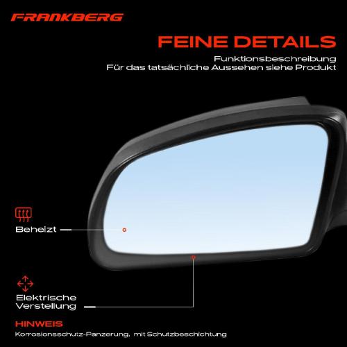 Frankberg 1x Außenspiegel Links für Opel Meriva X03 1.2L 1.4L 1.6L 1.7L 1.8L 2003-2010 Bild Frankberg 1x Außenspiegel Links für Opel Meriva X03 1.2L 1.4L 1.6L 1.7L 1.8L 2003-2010