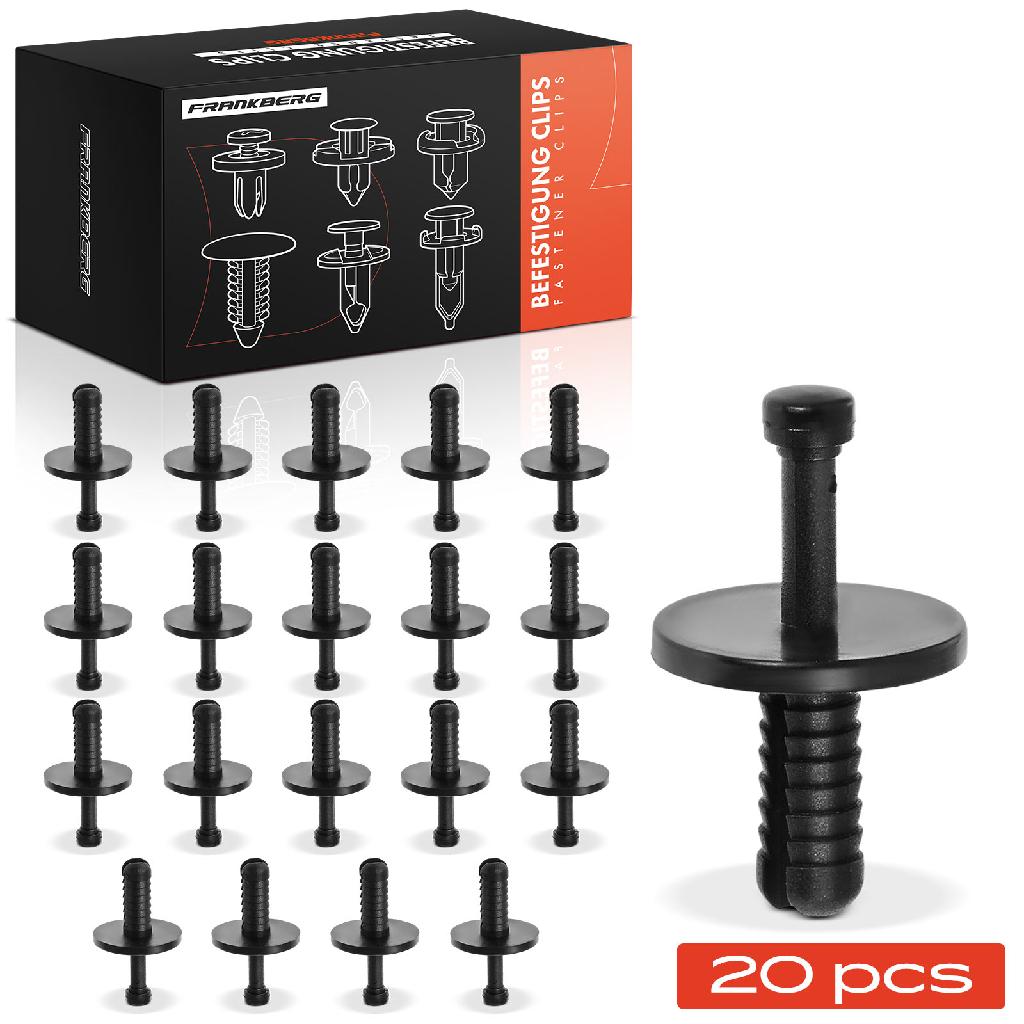 Frankberg 20x Befestigungsclips Armaturenbrett Motorraum Einstiegsleiste für BMW E46 E90 E91 E34 E39 E65 E84 E53 E70