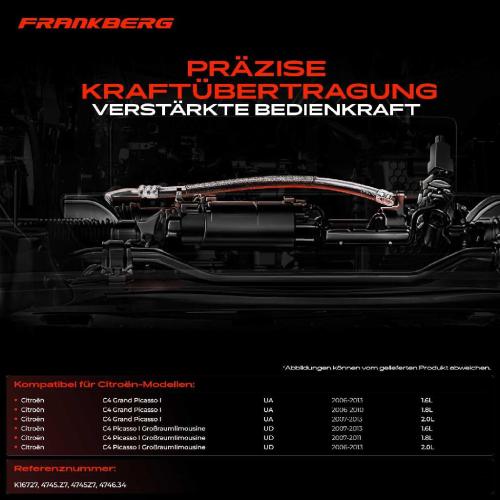 1x Seilzug Feststellbremse Hinterachse links für Citroen C4 Picasso I Grand Picasso I Bild 1x Seilzug Feststellbremse Hinterachse links für Citroen C4 Picasso I Grand Picasso I