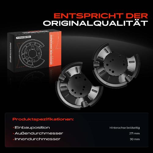 Frankberg 2x Ankerblech Bremsscheibe Hinterachse Beidseitig für Ford Fiesta VII HF HJ Fiesta 7 Van Bj ab 2017 Bild Frankberg 2x Ankerblech Bremsscheibe Hinterachse Beidseitig für Ford Fiesta VII HF HJ Fiesta 7 Van Bj ab 2017