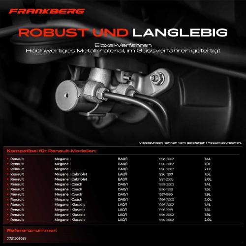 1x Hauptbremszylinder Bremszylinder für Renault Megane I BA0/1 EA0/1 DA0/1 1.4L-2.0L Bild 1x Hauptbremszylinder Bremszylinder für Renault Megane I BA0/1 EA0/1 DA0/1 1.4L-2.0L