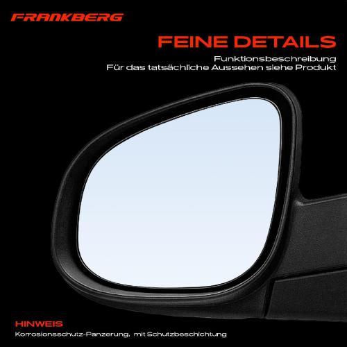 Frankberg 1x Außenspiegel Links für Mercedes-Benz Citan Kasten/MPV Mixto Tourer Renault Kangoo Bild Frankberg 1x Außenspiegel Links für Mercedes-Benz Citan Kasten/MPV Mixto Tourer Renault Kangoo