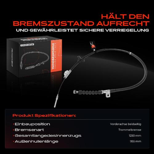 1x Seilzug Feststellbremse Vorderachse beidseitig für Toyota Hilux VII Pick-up 2001-2015 Bild 1x Seilzug Feststellbremse Vorderachse beidseitig für Toyota Hilux VII Pick-up 2001-2015