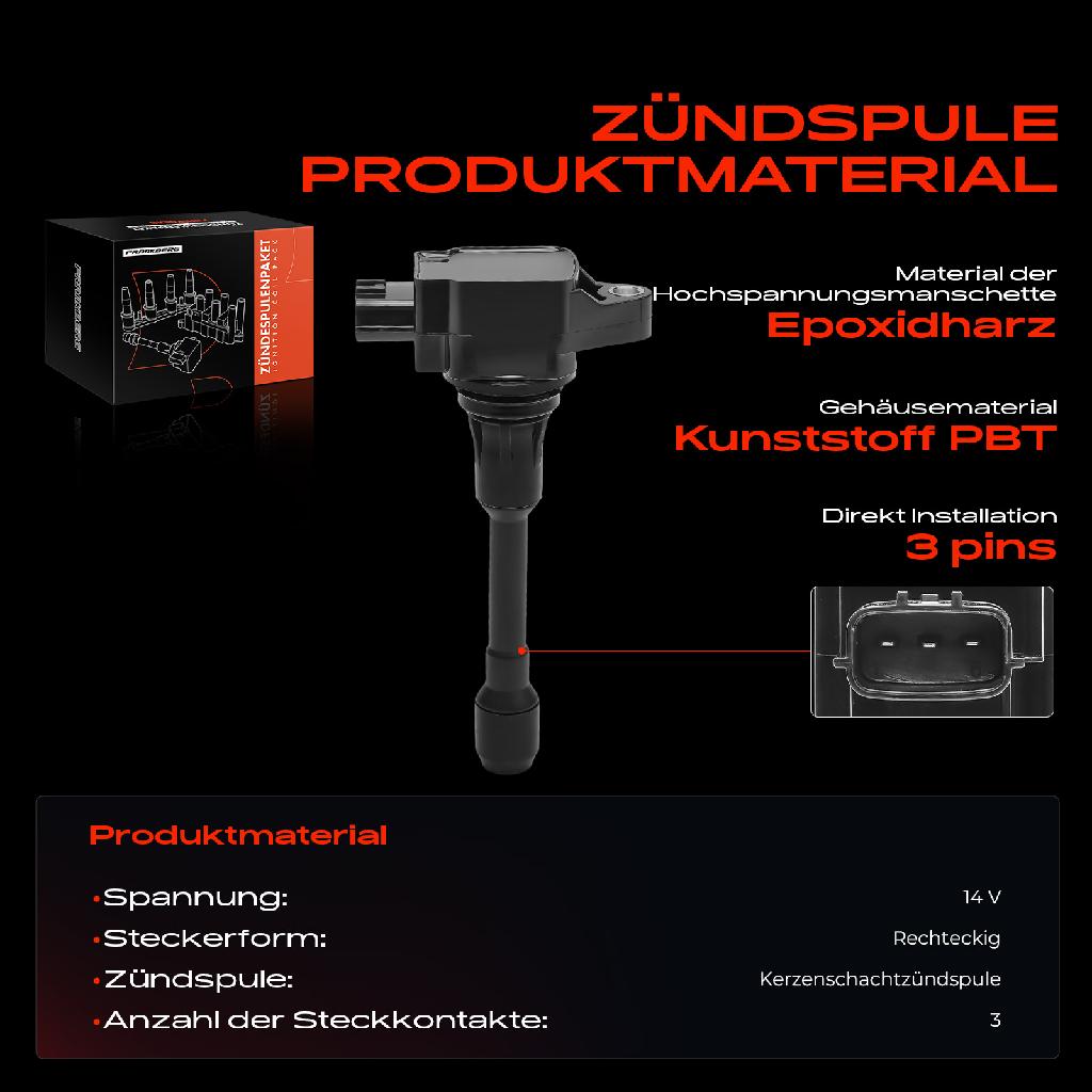 1x Zündmodul Zündspule für Nissan Altima Coupe Bluebird Sylphy II Caravan Bus Kasten Cube Juke Livina