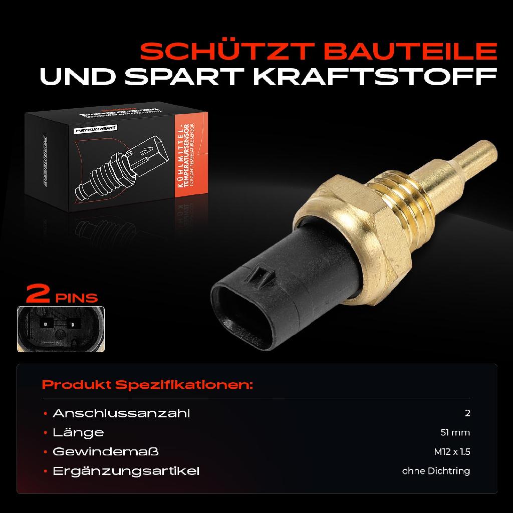 1x Sensor Kühlmitteltemperatur für BMW 1er F20 F21 3er F30 F80 E91 X1 X4 X5 Mini
