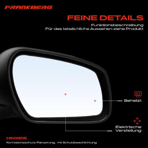Frankberg 1x Außenspiegel Rechts für Ford Focus II DA DP HCP DB DH FCH DA DS FFS 2004-2007 Bild Frankberg 1x Außenspiegel Rechts für Ford Focus II DA DP HCP DB DH FCH DA DS FFS 2004-2007