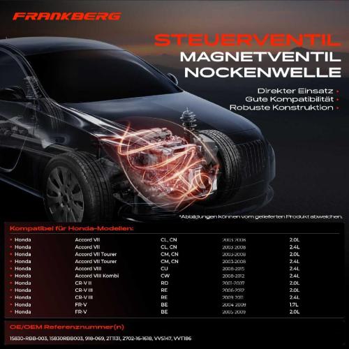 1x Steuerventil Nockenwellenverstellung für Honda Accord VIII CL CM CR-V II III FR-V 2.0L 2.4L Bild 1x Steuerventil Nockenwellenverstellung für Honda Accord VIII CL CM CR-V II III FR-V 2.0L 2.4L