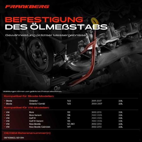 1x Trichter Ölpeilstab für VW Golf IV 1J1 Bora New Beetle Skoda Octavia I Combi Bild 1x Trichter Ölpeilstab für VW Golf IV 1J1 Bora New Beetle Skoda Octavia I Combi