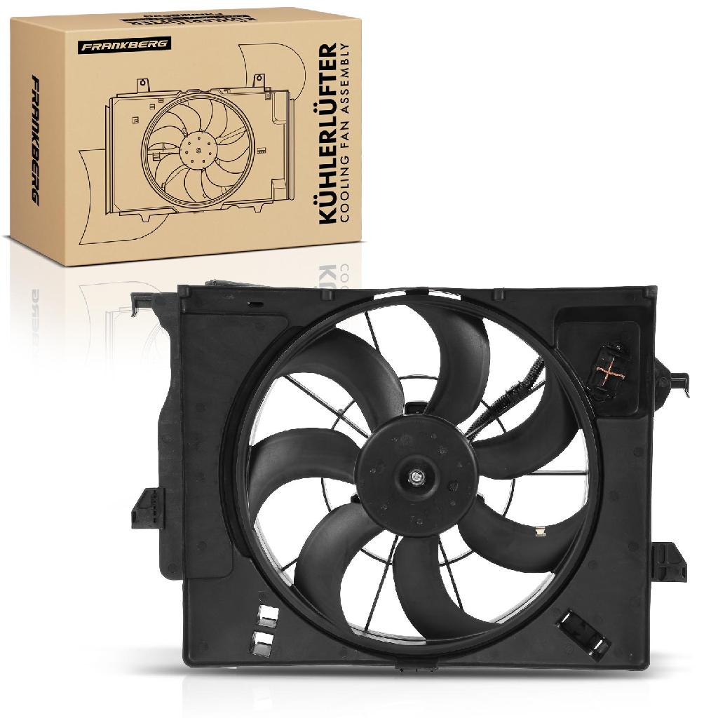 Frankberg 1x Motorkühller Einfachlüfter mit Kühlerlüfterrahmen Hyundai Accent IV RB KIA Rio III UB 1.4L 1.6L