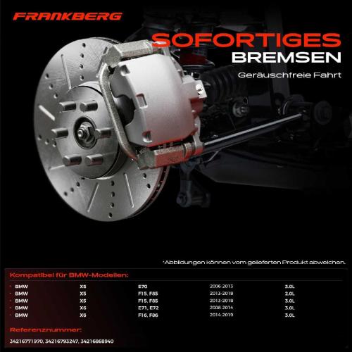 2x Bremsscheiben Hinterachse für BMW X5 E70 F15 F85 X6 E71 E72 F16 F86 3.0L 2.0L 2006-2019 Bild 2x Bremsscheiben Hinterachse für BMW X5 E70 F15 F85 X6 E71 E72 F16 F86 3.0L 2.0L 2006-2019