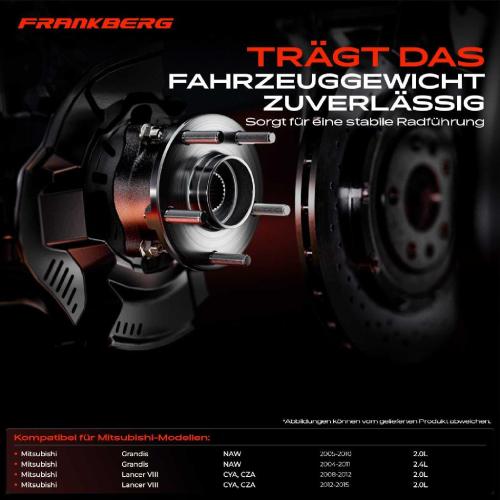 2x Radnabe Radlagersatz Vorne für Mitsubishi Grandis Lancer VIII 2.0L 2.4L 2004-2015 Bild 2x Radnabe Radlagersatz Vorne für Mitsubishi Grandis Lancer VIII 2.0L 2.4L 2004-2015