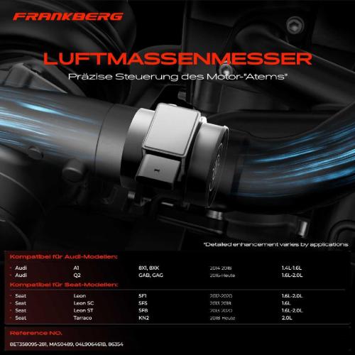 1x Luftmassenmesser für VW Golf Alltrack Sportsvan VII VII Variant Passat Polo Van T-Cross Tiguan Allspace Bild 1x Luftmassenmesser für VW Golf Alltrack Sportsvan VII VII Variant Passat Polo Van T-Cross Tiguan Allspace