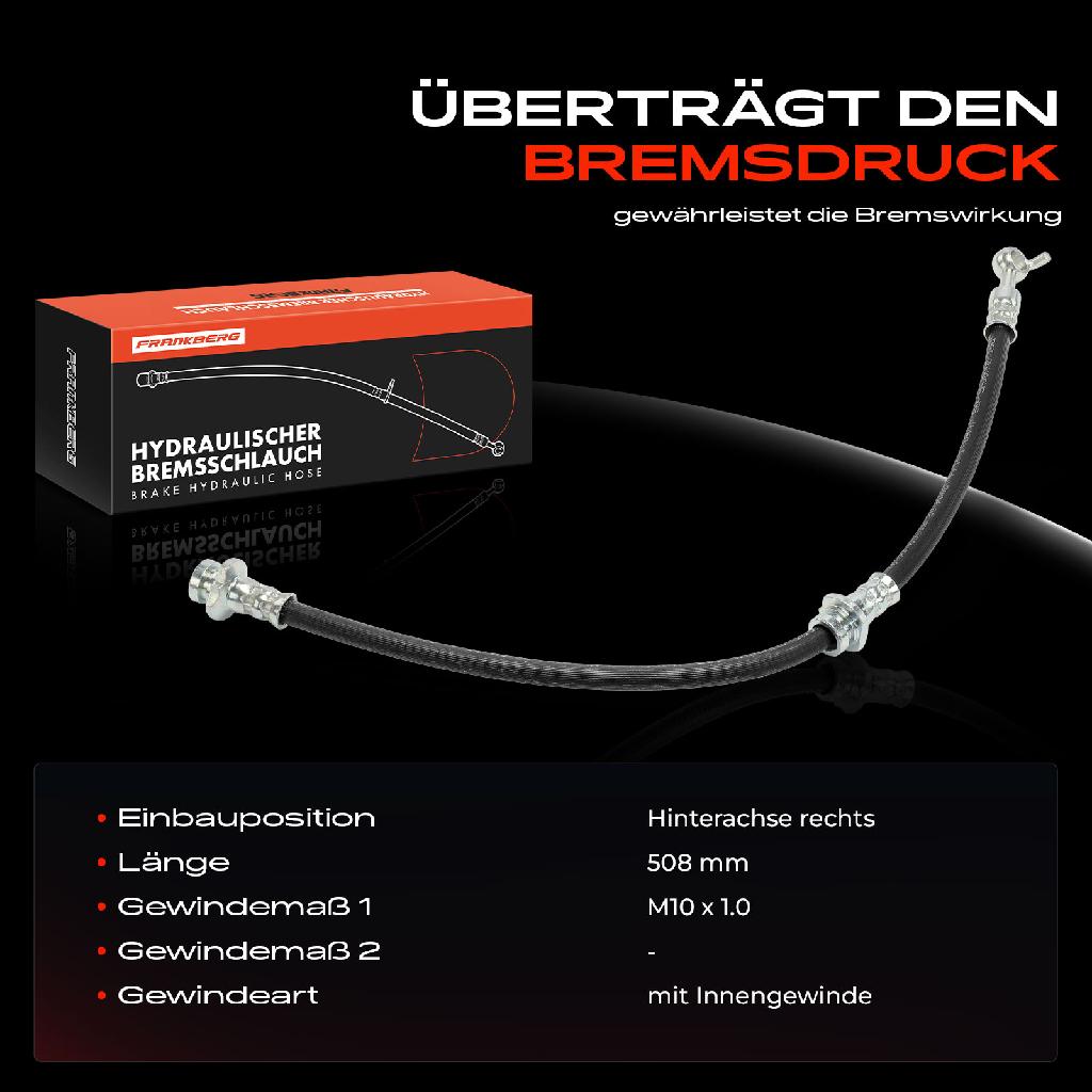 1x Bremsschlauch Bremsschläuche Hinterachse Rechts für Nissan X-Trail T30 2.0L 2001-2008