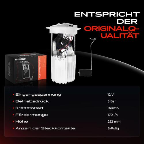 1x Kraftstoffpumpe für Volvo C30 533 C70 II Cabriolet 542 S40 II 544 V50 545 2.5L 2007-2013 Bild 1x Kraftstoffpumpe für Volvo C30 533 C70 II Cabriolet 542 S40 II 544 V50 545 2.5L 2007-2013