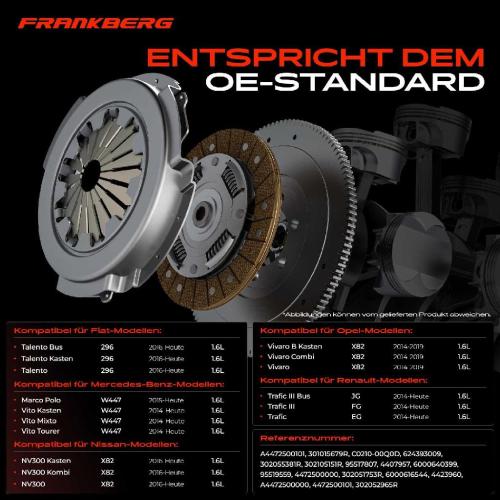 Frankberg 1x Kupplungssatz f r Mercedes-Benz Marco Polo Camper W447 Vito Kasten Vito Mixto (Double Cabin) Vito Tourer Bild Frankberg 1x Kupplungssatz f r Mercedes-Benz Marco Polo Camper W447 Vito Kasten Vito Mixto (Double Cabin) Vito Tourer