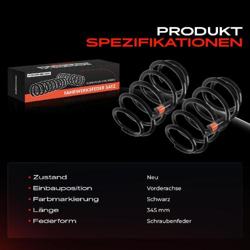 Frankberg 2x Fahrwerksfeder Vorderachse für Nissan X-Trail T31 2.0L 2007-2013 Bild Frankberg 2x Fahrwerksfeder Vorderachse für Nissan X-Trail T31 2.0L 2007-2013