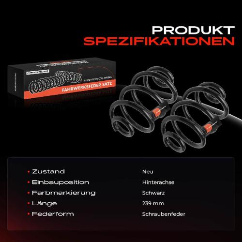 Frankberg 2x Fahrwerksfeder Hinterachse f r Skoda Octavia I 1U5 VW Bora 1J6 Golf IV 1J5 1999-2006 Bild Frankberg 2x Fahrwerksfeder Hinterachse f r Skoda Octavia I 1U5 VW Bora 1J6 Golf IV 1J5 1999-2006