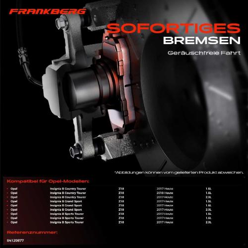 4x Bremsbeläge Vorderachse für Opel Insignia B Country Tourer Grand Sport 1.5L 1.6L 2017-2025 Bild 4x Bremsbeläge Vorderachse für Opel Insignia B Country Tourer Grand Sport 1.5L 1.6L 2017-2025