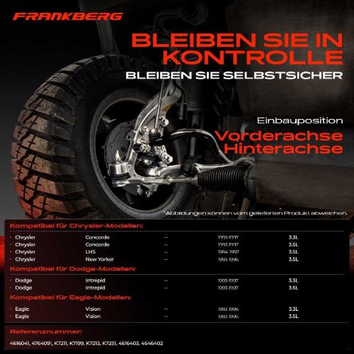 1x Querlenker Satz Vorderachse für Chrysler Concorde LHS Stufenheck New Yorker Dodge Intrepid Eagle Vision Bild 1x Querlenker Satz Vorderachse für Chrysler Concorde LHS Stufenheck New Yorker Dodge Intrepid Eagle Vision
