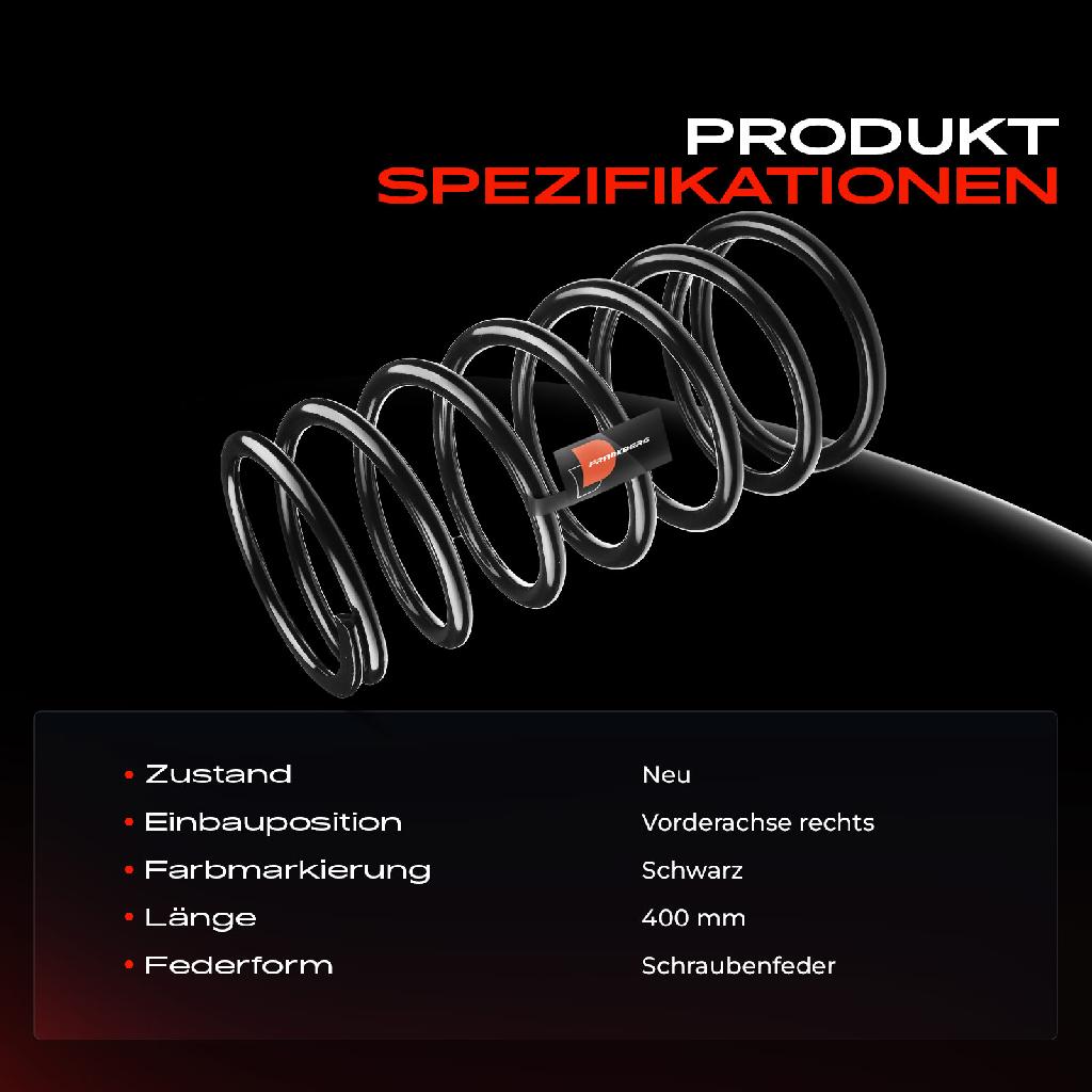 1x Fahrwerksfeder Vorderachse rechts für Land Rover Discovery II L318 2.5L 1998-2002