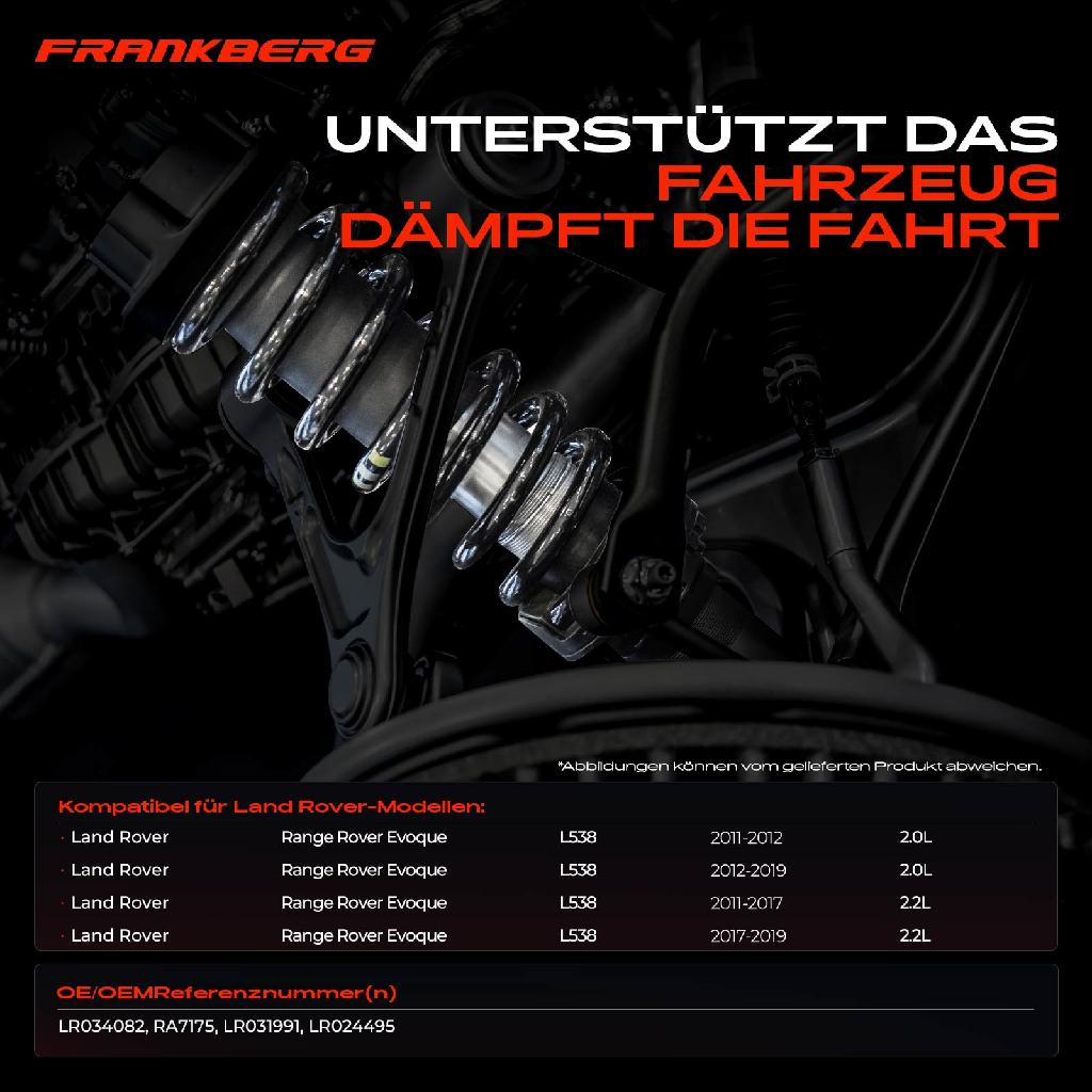 2x Fahrwerksfeder Hinterachse für Land Rover Range Rover Evoque L538 2.0L 2.2L 2011-2019
