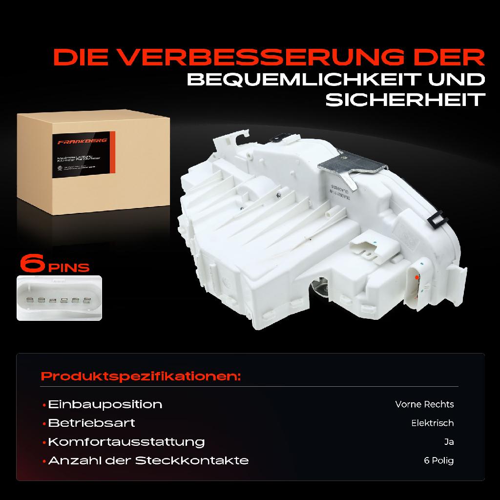 1x Türschloss Vorne Rechts für Mercedes-Benz S-Klasse V221 W221 S-Klasse Coupe C216 2.1L 3.0L 2005-2013