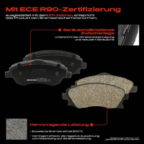 4x Bremsbeläge Vorderachse für Opel Combo Kasten/MPV Tour Corsa C Kasten/Schrägheck 2000-2012 Bild 4x Bremsbeläge Vorderachse für Opel Combo Kasten/MPV Tour Corsa C Kasten/Schrägheck 2000-2012