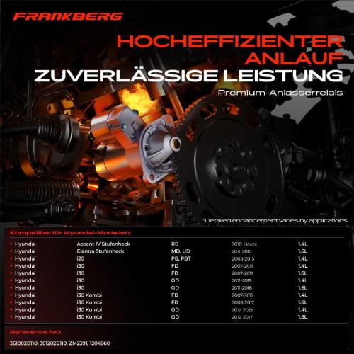 1x Magnetschalter Starter für KIA Pro Cee'D Soul Hyundai i30 i40 iX20 Accent IV Bild 1x Magnetschalter Starter für KIA Pro Cee'D Soul Hyundai i30 i40 iX20 Accent IV