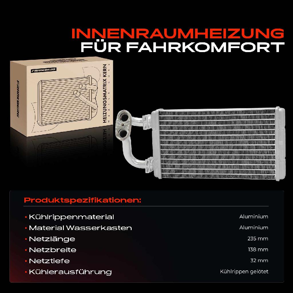 1x Wärmetauscher Innenraumheizung für BMW 3er Compact E36 316i 318 Ti 323 Ti 1994-2000